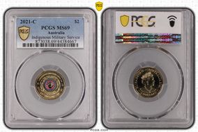 2021-C $2 Indigenous Military Service Colorized MS69