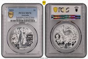 2021 $1 Australia's Coat of Arms MS70