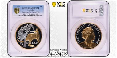 2020 $1 Mob of Roos 5oz Ag Selective Gilt PR69DCAM
