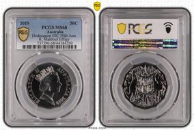 2019 50C Dodecagon 50C 50th Ann. R. Maklouf Effigy MS68