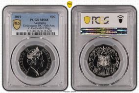 2019 50C Dodecagon 50C 50th Ann. V. Gottwald Effigy MS68