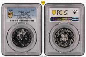 2019 50C Dodecagon 50C 50th Ann. V. Gottwald Effigy MS68