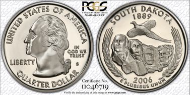 2006-S 25C South Dakota PR70DCAM