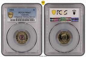 2021 $2 Indigenous Military Service Colorized MS67