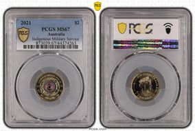 2021 $2 Indigenous Military Service Colorized MS67