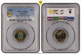 2018 $2 Remembrance Dove Colorized 30th Ann. $2 Coin MS67