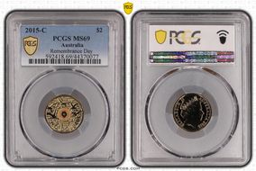 2015-C $2 Remembrance Day In Flanders Fields Colorized MS69