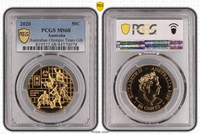 2020 50C Australian Olympic Team Gilt-CuNi MS68