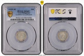 1935-M 10C KM-169  Ag MS65