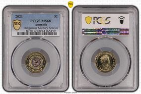 2021 $2 Indigenous Military Service Colorized MS68