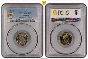 2021 $2 Ambulance Service Colorized MS67