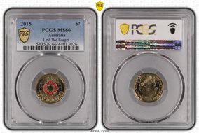 2015 $2 Lest We Forget Colorized MS66