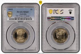 2015 $1 100 Years of Anzac MS65