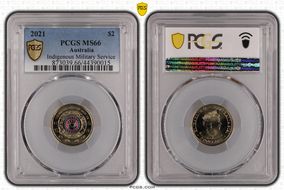 2021 $2 Indigenous Military Service Colorized MS66