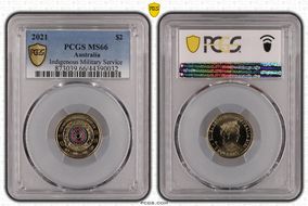 2021 $2 Indigenous Military Service Colorized MS66