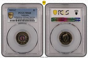 2021-C $2 Indigenous Military Service Colorized MS68