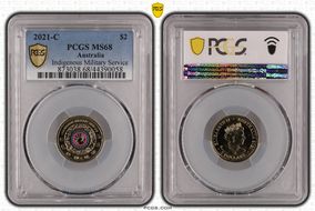 2021-C $2 Indigenous Military Service Colorized MS68