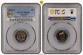 2021-C $2 Indigenous Military Service Colorized MS68