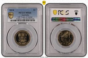 2014 $1 100 Years of Anzac MS66