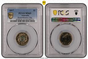 2017 $2 Remembrance Day Colorized MS65