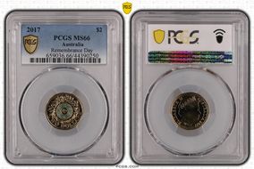 2017 $2 Remembrance Day Colorized MS66