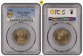 2016 $1 100 Years of Anzac MS67