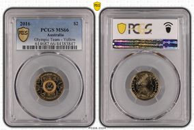 2016 $2 Olympic Team - Yellow Colorized MS66