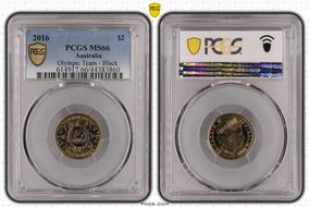 2016 $2 Olympic Team - Black Colorized MS66