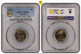 2016 $2 Olympic Team - Black Colorized MS66