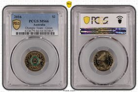 2016 $2 Olympic Team - Green Colorized MS66