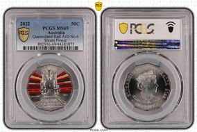 2022 50C Queensland Rail A10 No.6 Australian Rail Heritage MS69