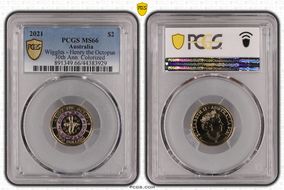 2021 $2 Wiggles - Henry the Octopus 30th Ann. Colorized MS66