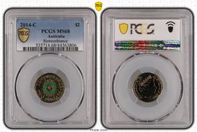 2014-C $2 Remembrance Colorized MS68