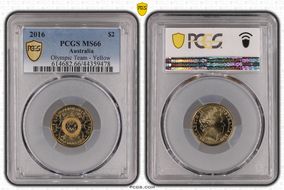 2016 $2 Olympic Team - Yellow Colorized MS66