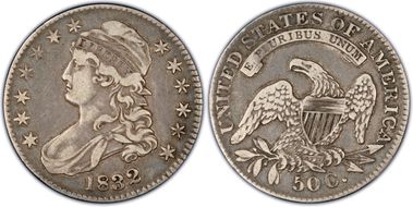 1832 50C Small Letters VF30