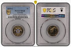 2019-C $2 Police Remembrance Colorized MS68