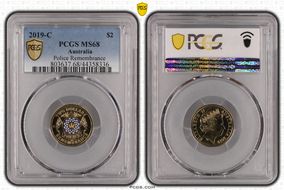 2019-C $2 Police Remembrance Colorized MS68