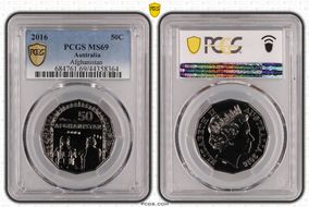 2016 50C Afghanistan MS69