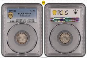 1898 B 1/2 Fr MS64