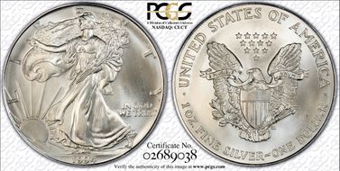 1994 $1 Silver Eagle MS66