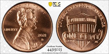 2021-D 1C Shield First Strike MS66RD