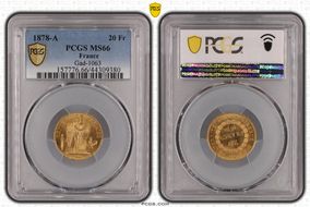 1878-A 20 Fr Gad-1063 F-533 MS66