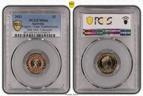 2021 $2 Wiggles - Capt. Feathersword 30th Ann. Colorized MS66