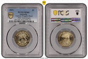 2021 $1 Current Wiggles Band 30th Anniversary MS66