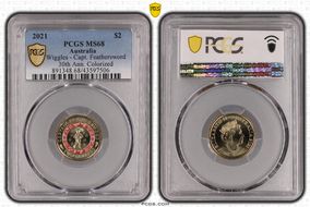 2021 $2 Wiggles - Capt. Feathersword 30th Ann. Colorized MS68