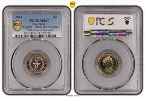 2021 $2 Wiggles - Henry the Octopus 30th Ann. Colorized MS67