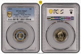 2021 $2 Wiggles - Wags the Dog 30th Ann. Colorized MS67