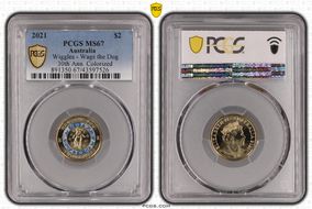 2021 $2 Wiggles - Wags the Dog 30th Ann. Colorized MS67