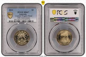 2021 $1 Current Wiggles Band 30th Anniversary MS67