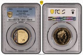 2021 20C Animalia 35th Ann. Gold Plated MS68